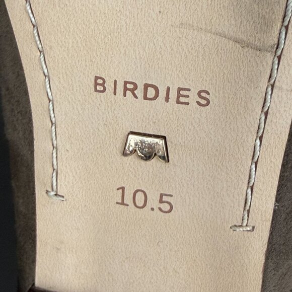 Birdies The Sparrow Suede Loafers Womens 10.5 Tan Metallic Slip On Flats - Picture 9 of 11